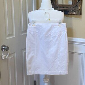 Express White 99% Cotton Pencil Skirt Fully Lined Size 6 New With Tags